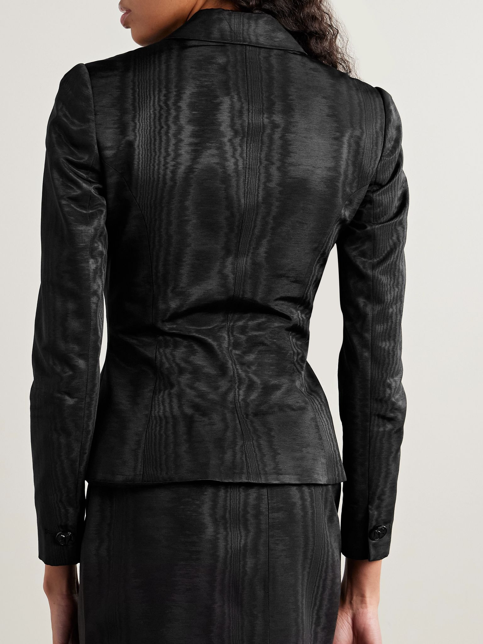 Salon recycled-moire jacket Black - 4