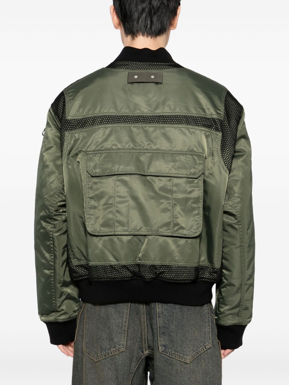 layered washed bomber jacket - 4