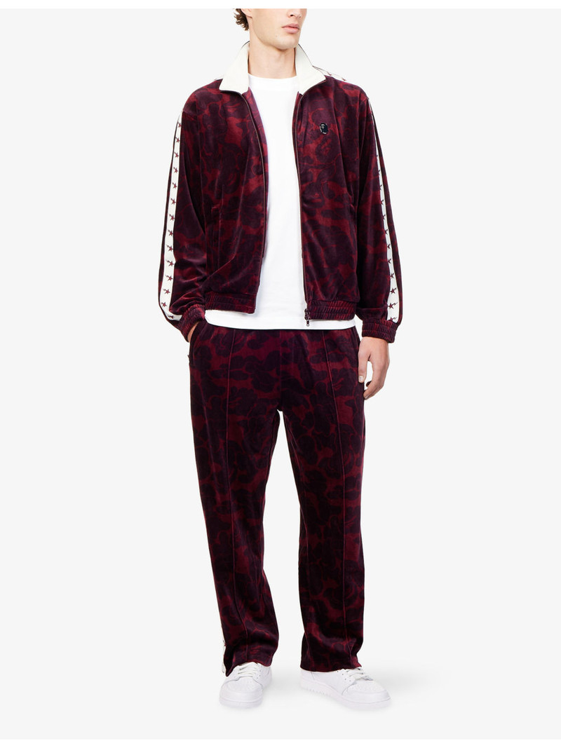 A BATHING APE® Metal-Logo Camo Velour Track Jacket outlook