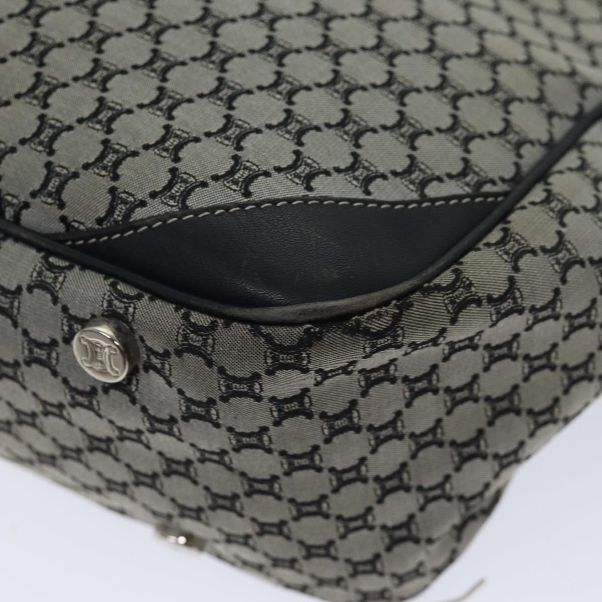 CELINE Macadam Canvas Hand Bag Gray - 15