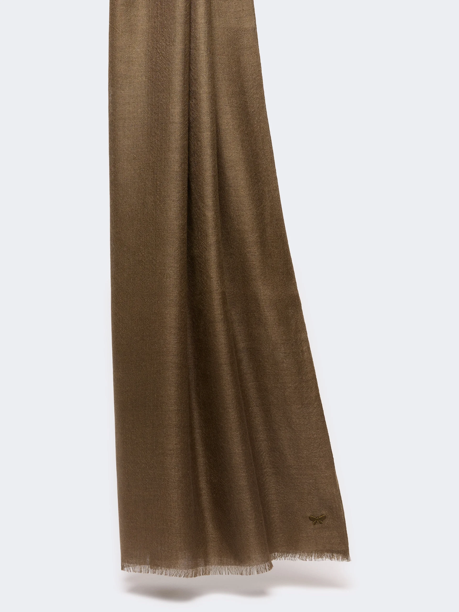 RAUCHE Cashmere and silk stole - OLIVE GREEN - 1