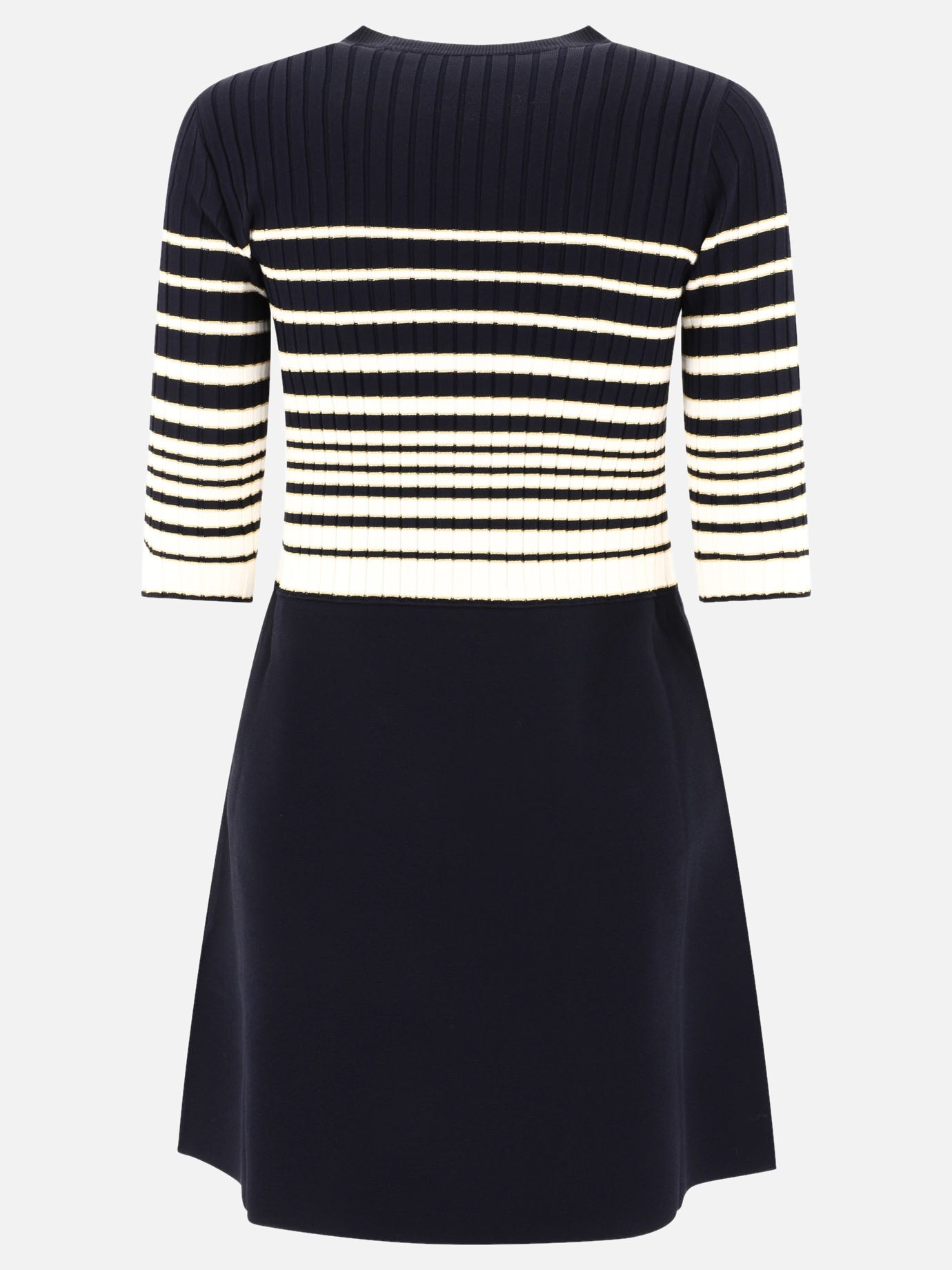 VALENTINO ストライフ クルネック トレス 3B3KD10Q84C 7D1 Valentino VISCOSE AND LUREX DRESS | viettishop | REVERSIBLE