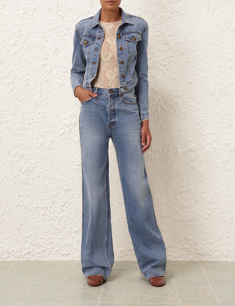 DENIM FITTED JACKET - 7