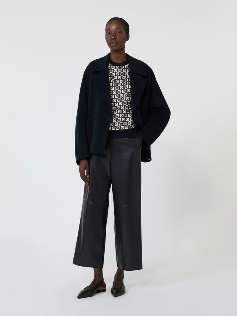 'S Max Mara COCCOLE Printed silk and woollen yarn jumper - ULTRAMARINE outlook