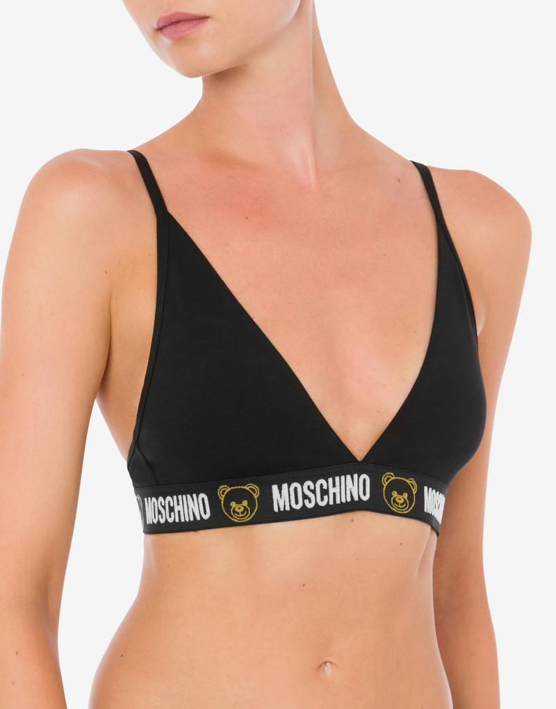 Moschino STRETCH JERSEY BRA WITH TEDDY ELASTIC BAND outlook