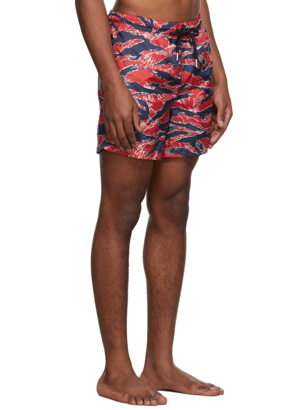 Red Tiger Stripe Swim Shorts - 2