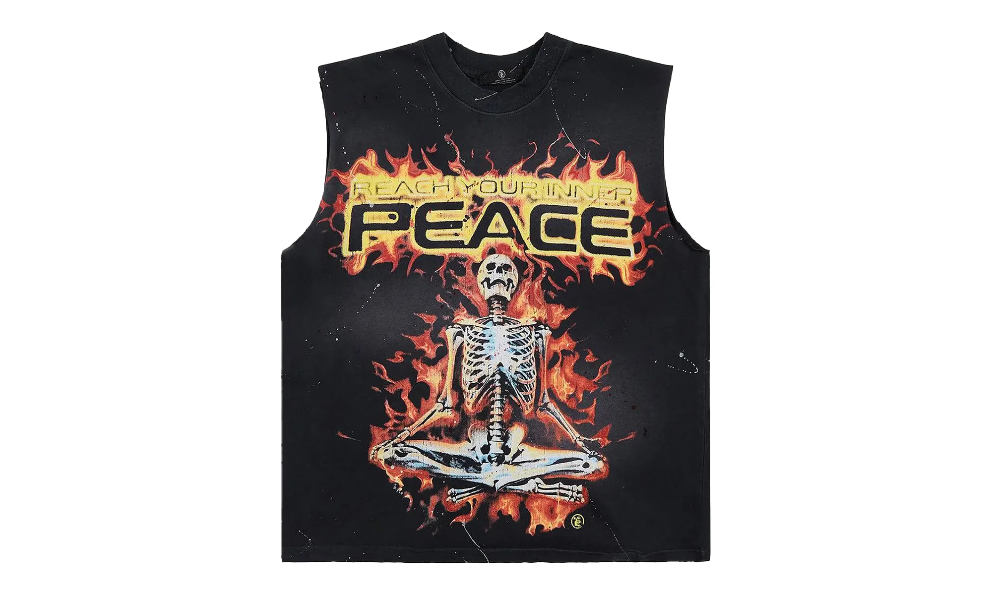 INNER PEACE SKELETON Sleeveless Tee "Black" HSR068 - 1