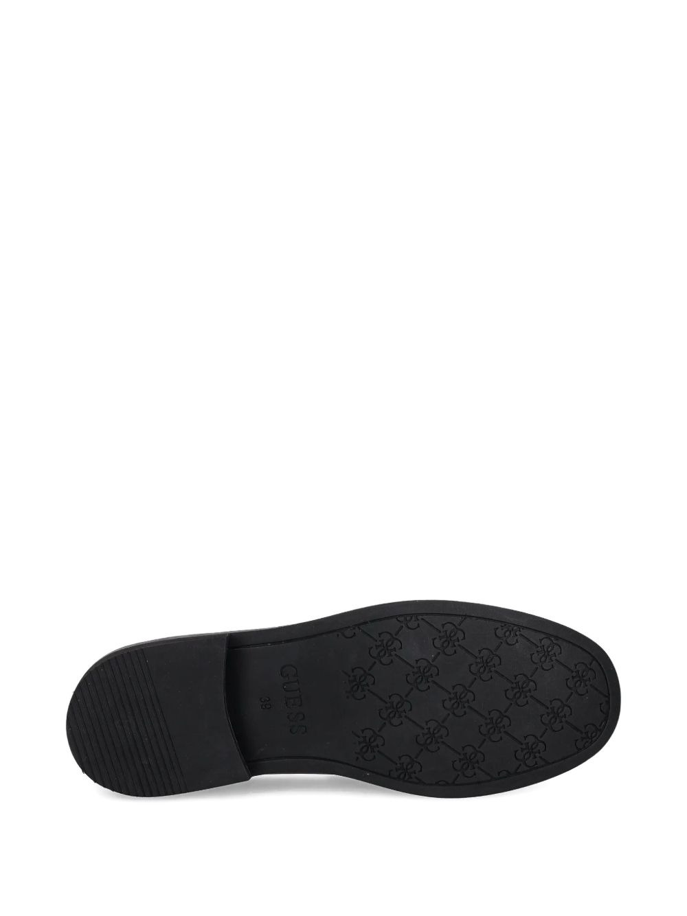 logo-plaque leather loafers - 5