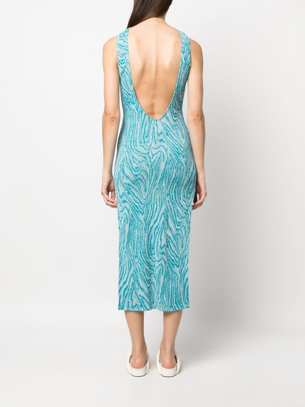 sleeveless knitted midi dress - 4