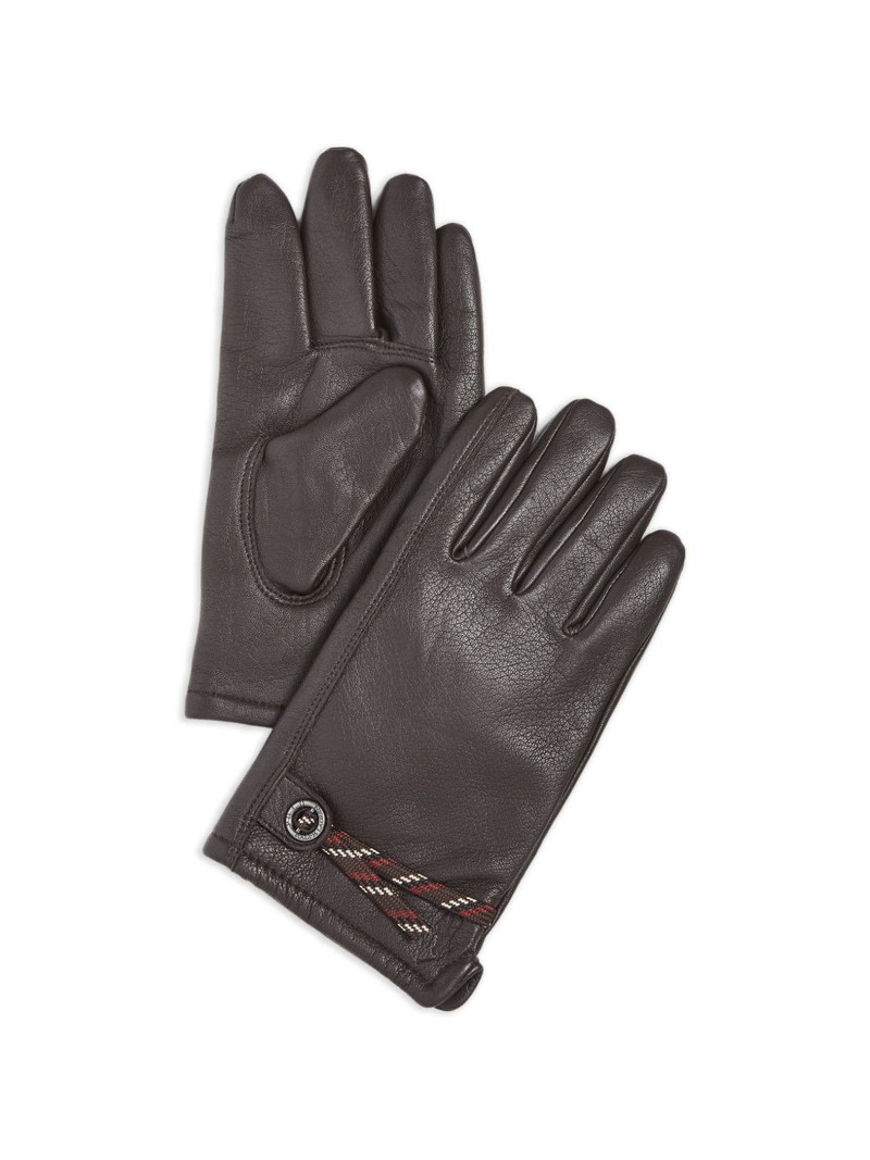 knit lined leather gloves 1
