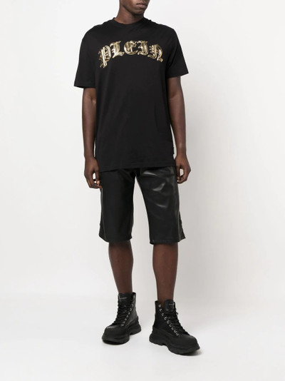 PHILIPP PLEIN logo-appliqué cotton T-shirt outlook