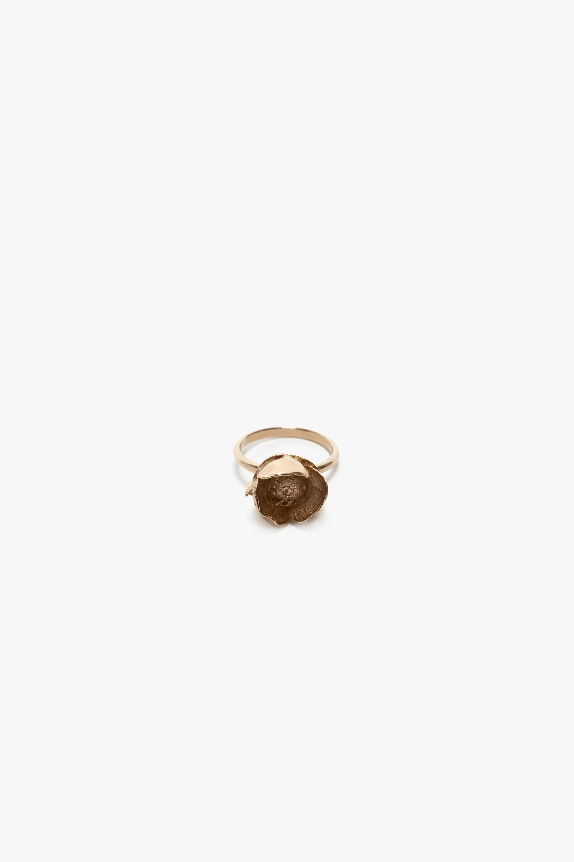 Exclusive Camellia Flower Ring In Gold - 2