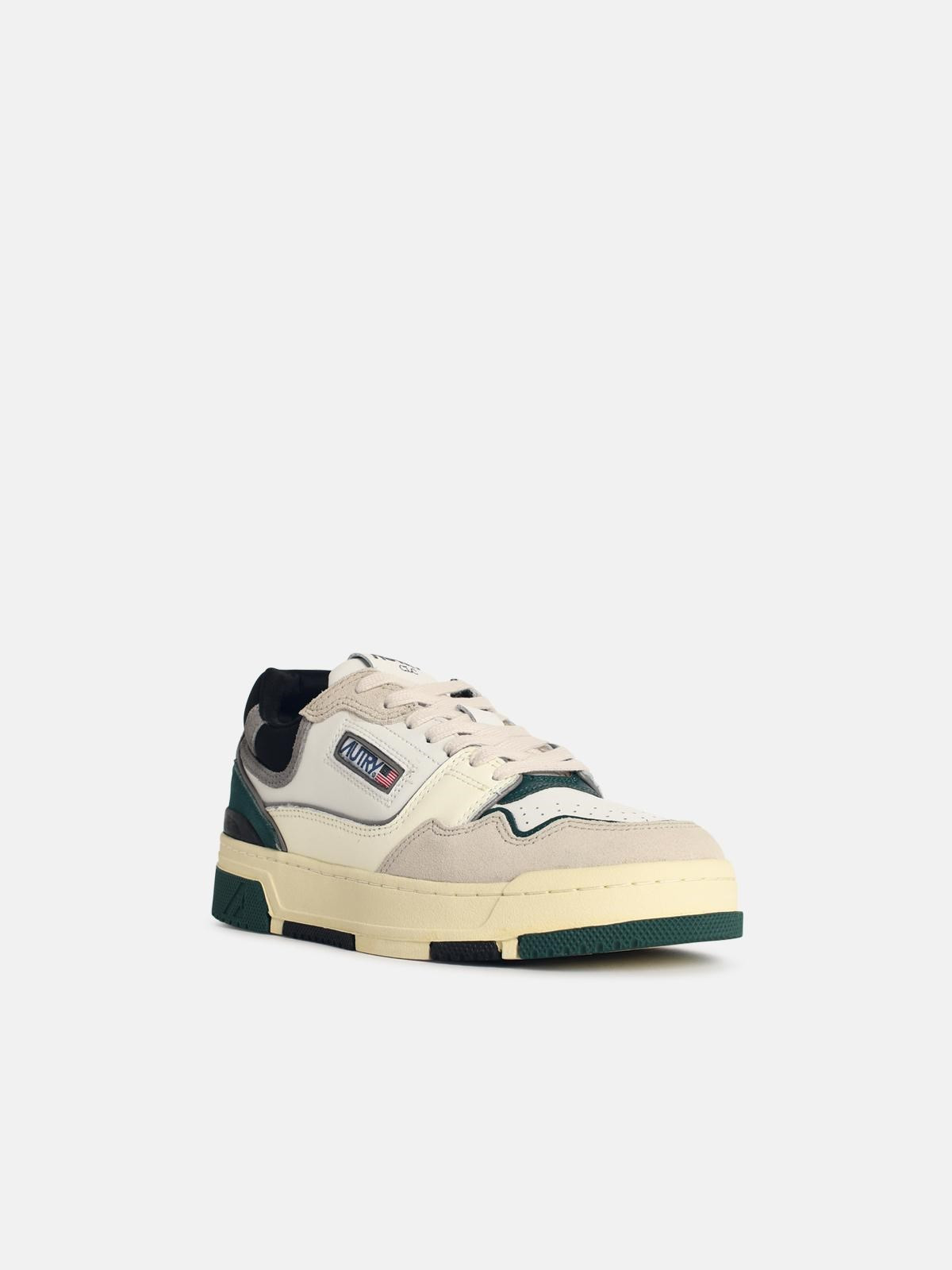 'CLC LOW' WHITE AND GREEN 'FOREST' SUEDE AND LEATHER SNEAKERS - 2
