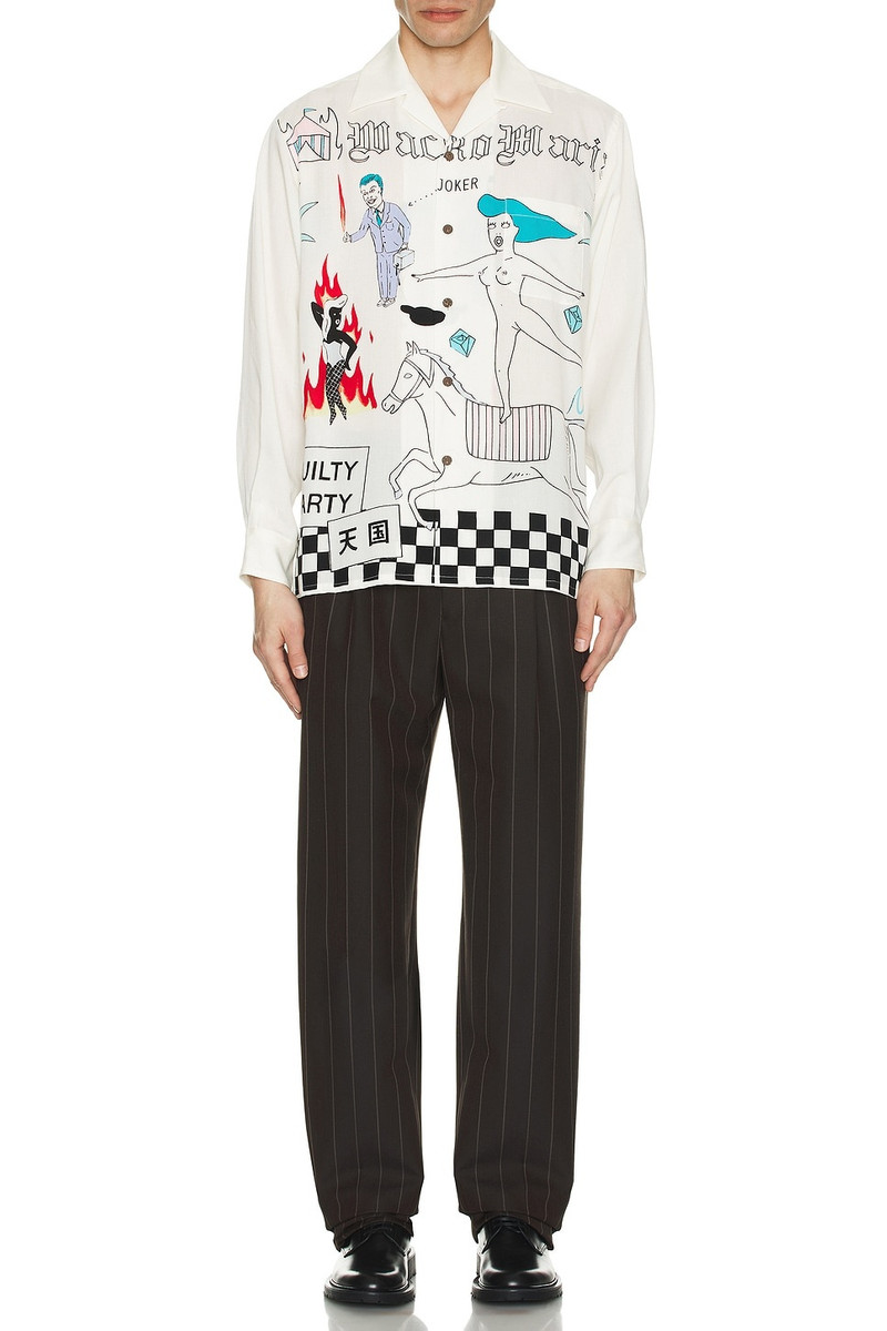 WACKO MARIA Hawaiian Long Sleeve Shirt outlook