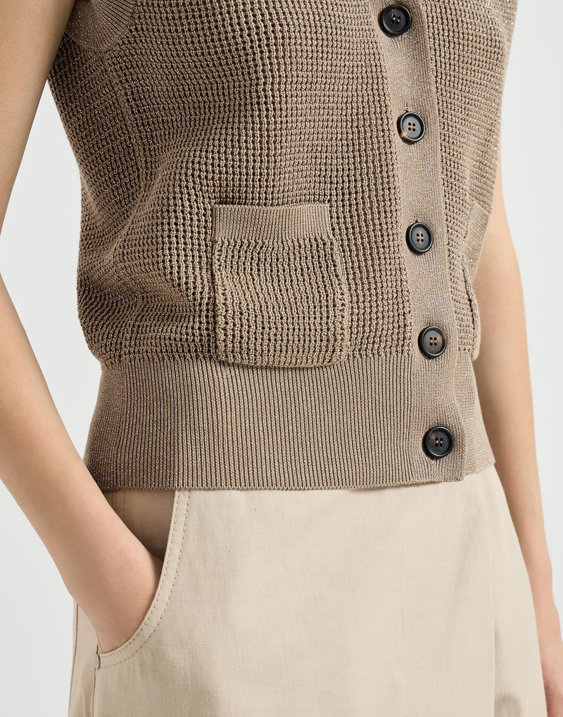 Sparkling cotton English rib cardigan 4
