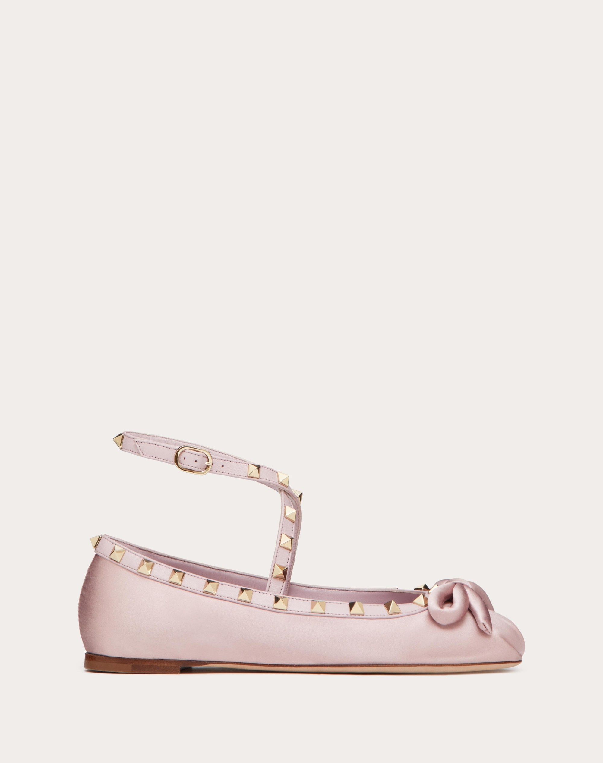 ROCKSTUD SATIN BALLERINA - 1