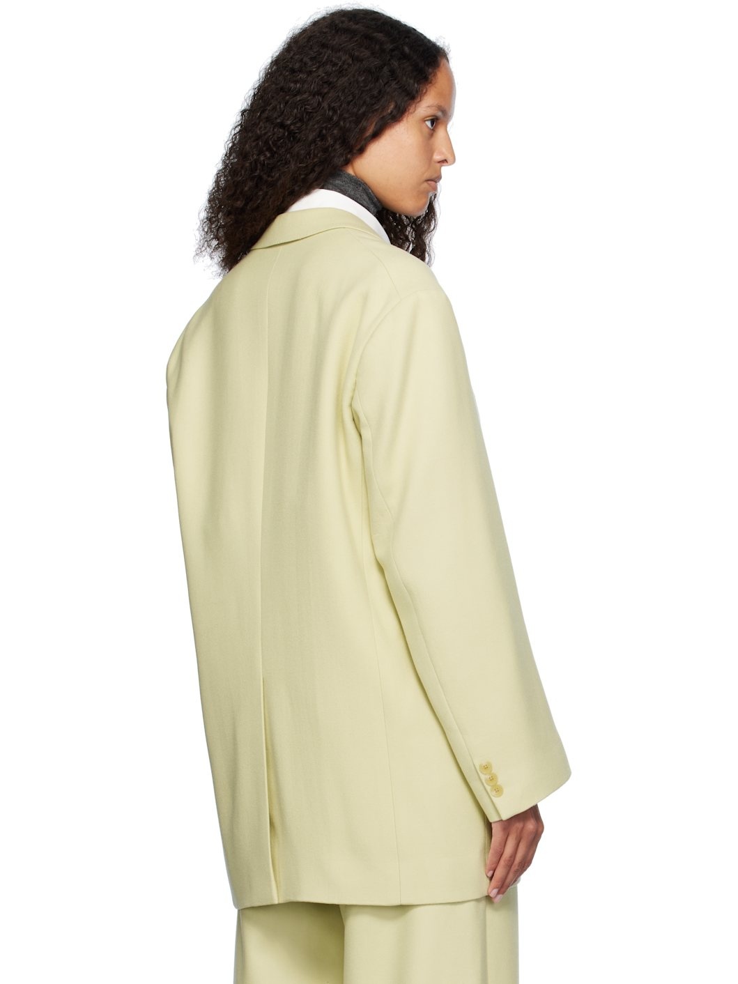 Yellow Light Melton Blazer - 3