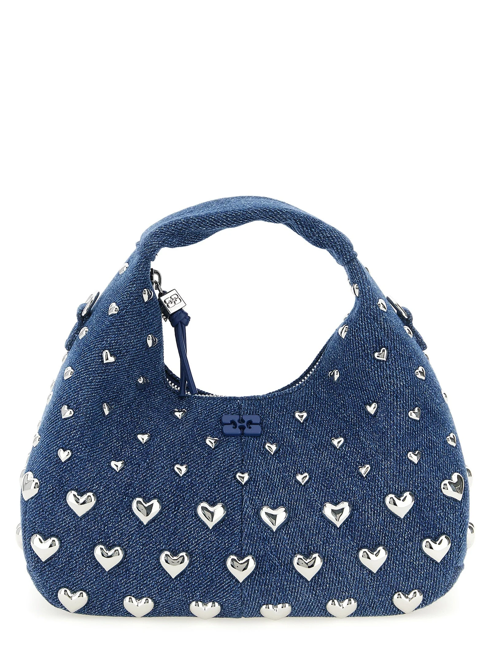 Ganni Women 'Denim Stud Mini Hobo' Handbag - 1