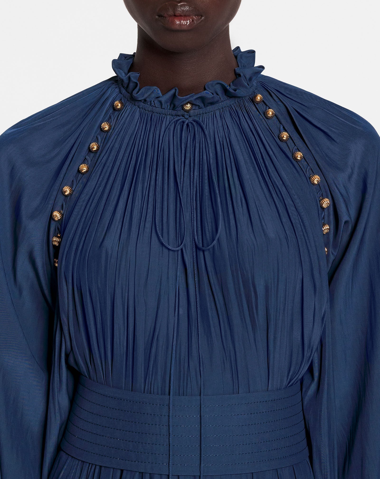 ASYMETRICAL CHARMEUSE DRESS - 5