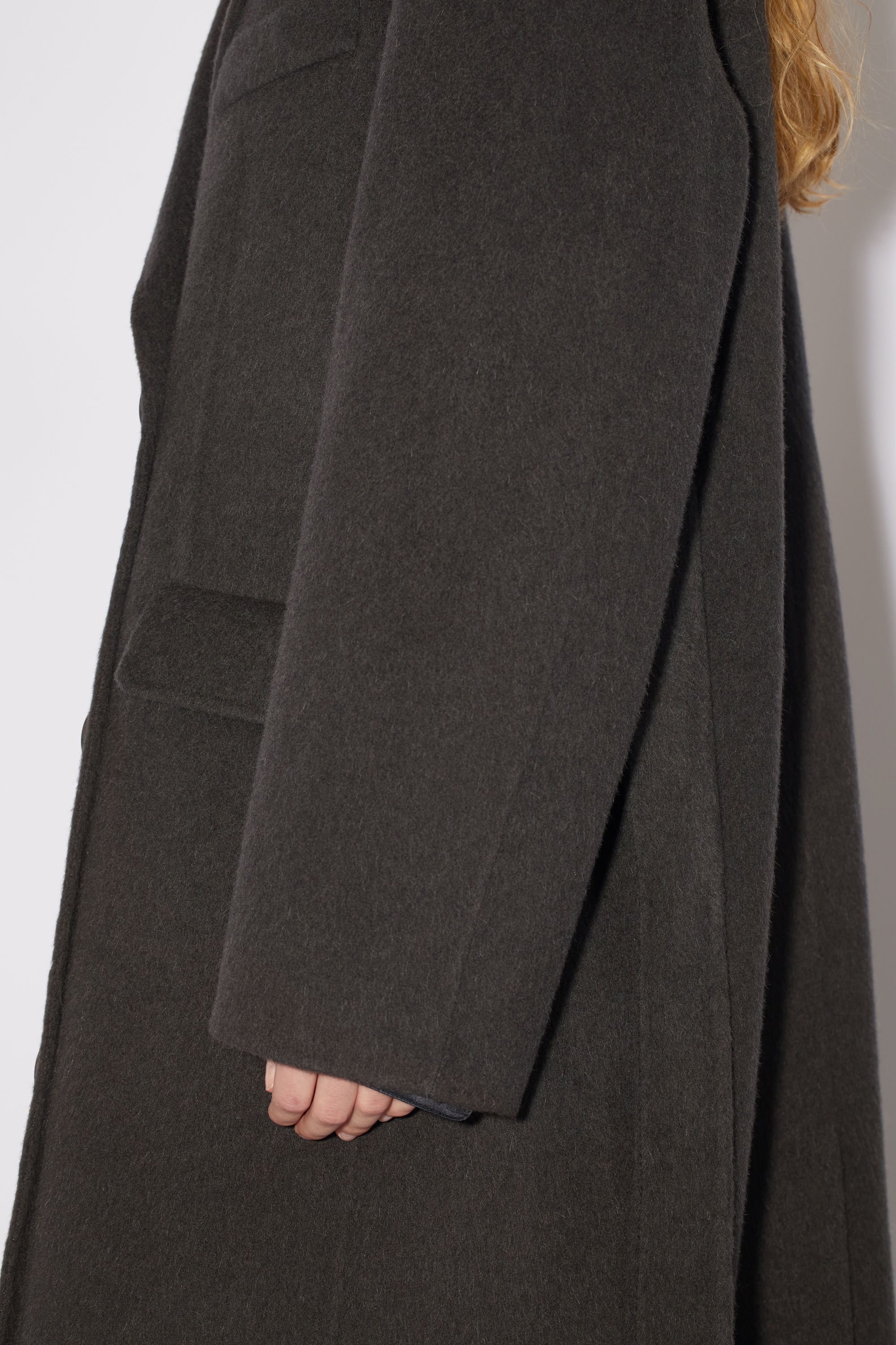 Wrap coat - Charcoal Grey - 5