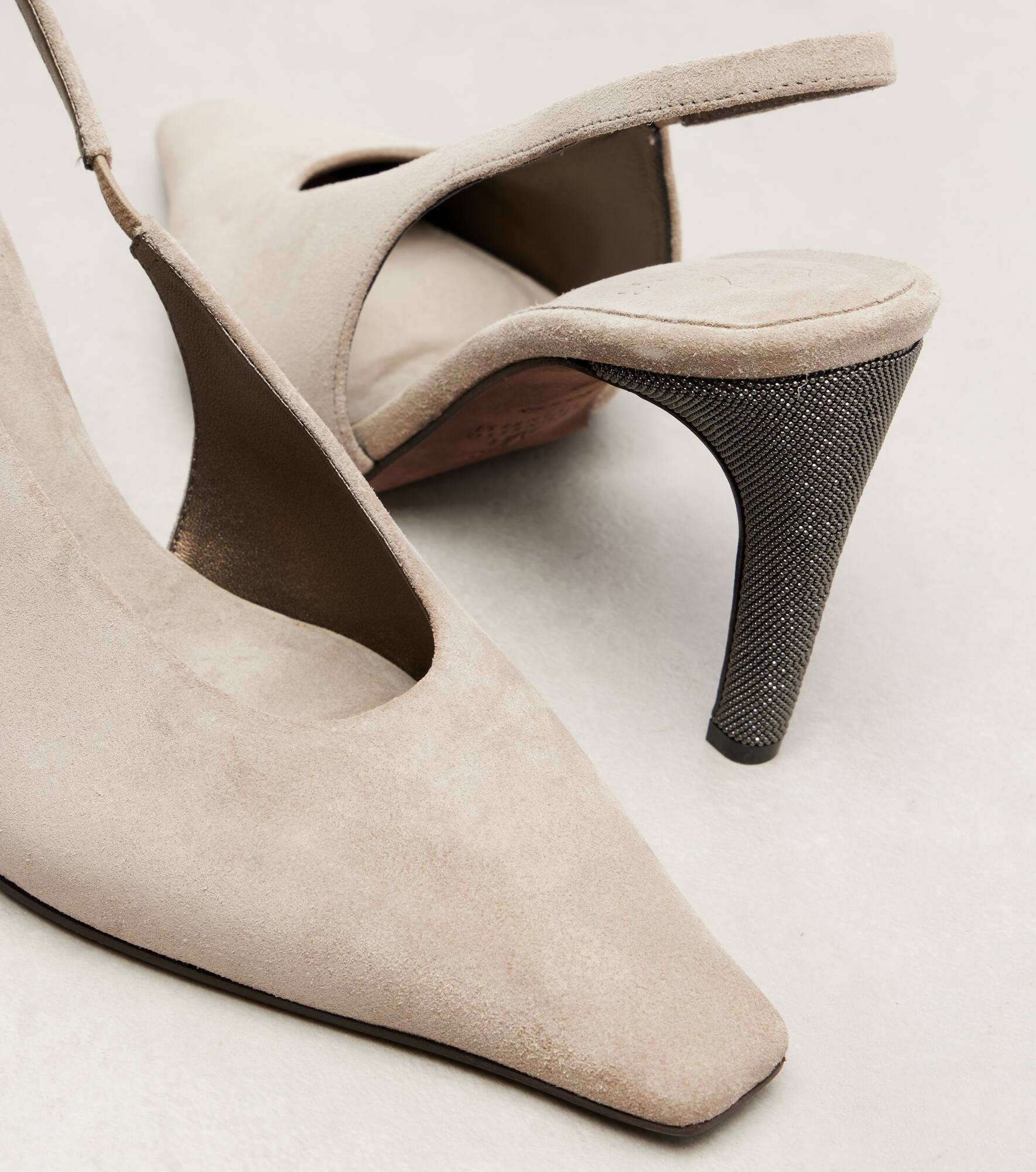80 Monili suede slingback pumps - 5