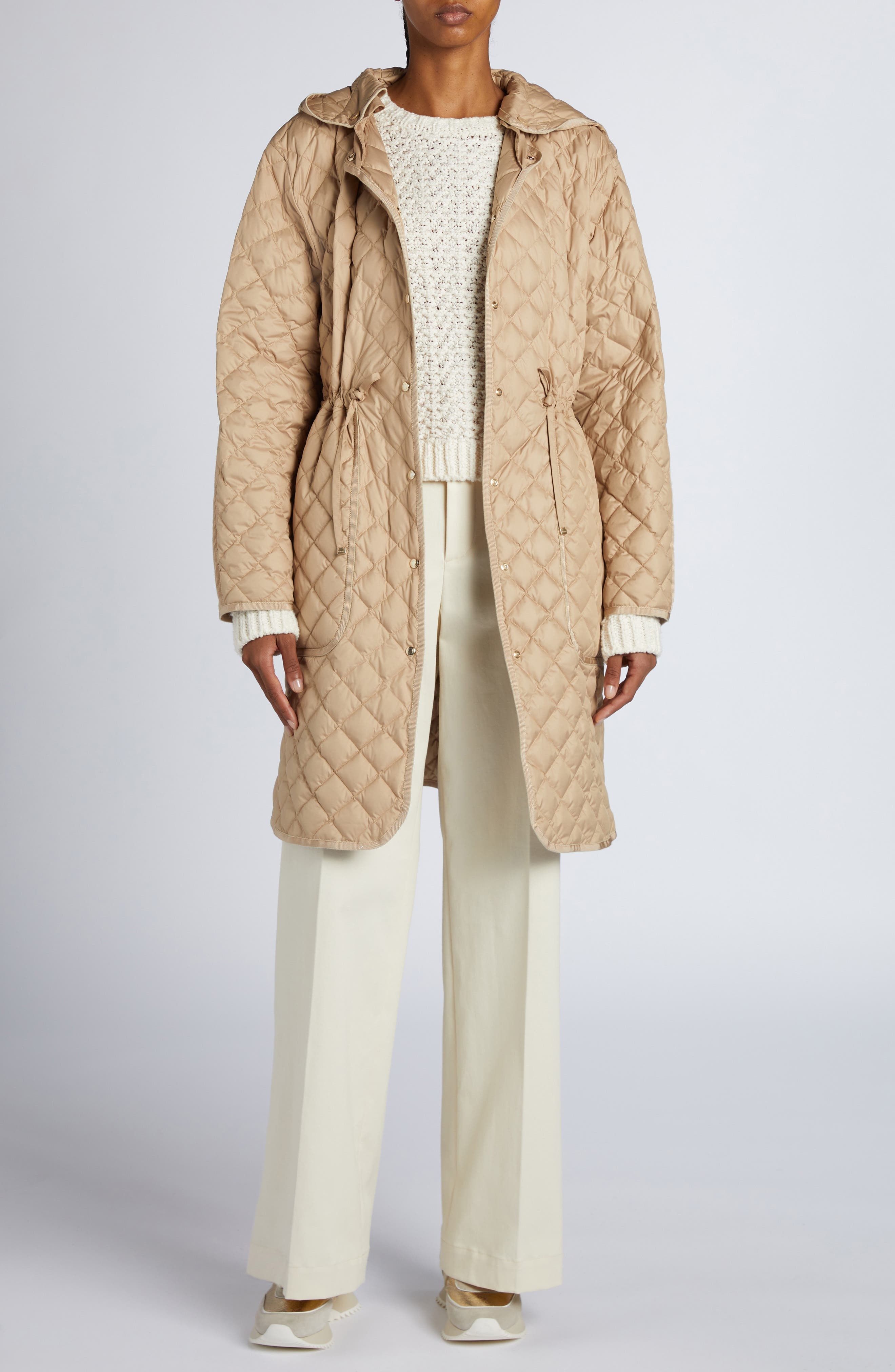 Moncler Etelan Down Long Parka in Beige at Nordstrom - 2