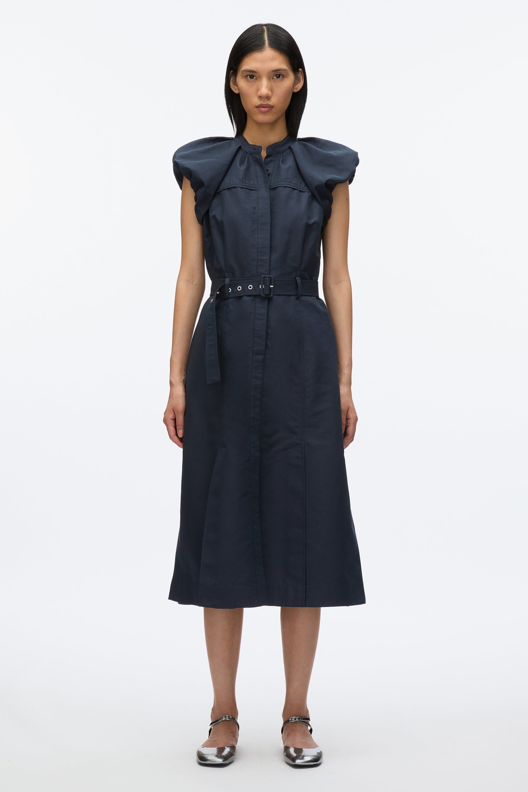 Cloud Sleeve Shirt Dress - 2