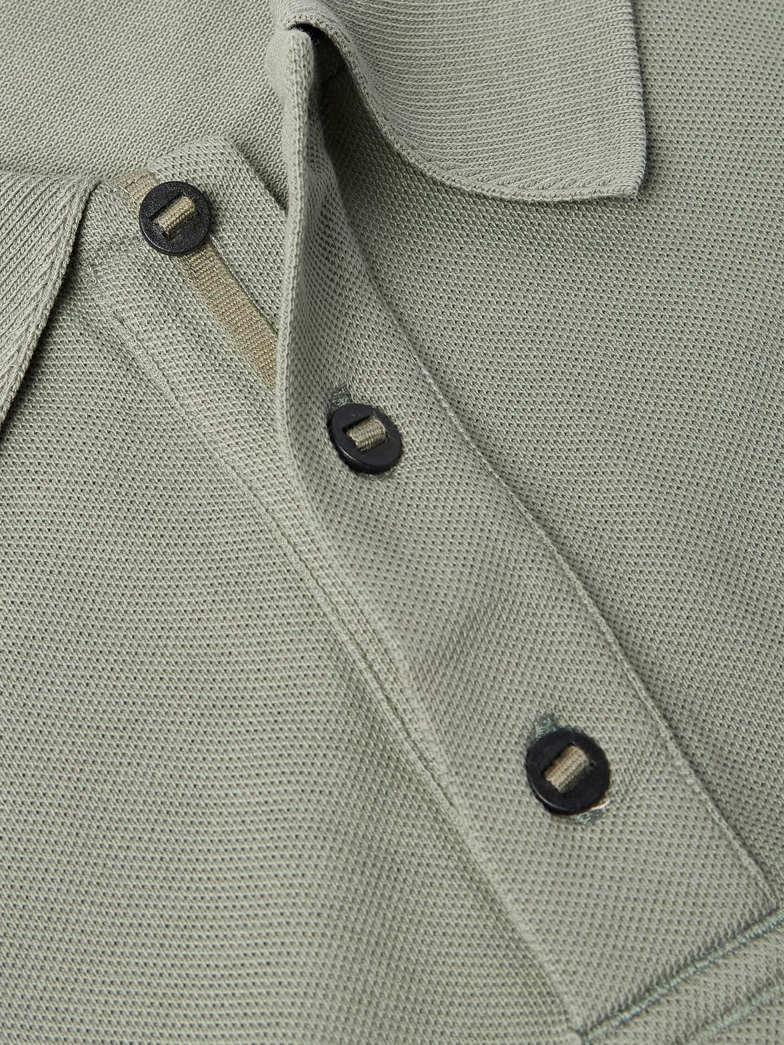 Beckley Logo-Appliquéd Cotton-Piqué Polo Shirt Green - 4