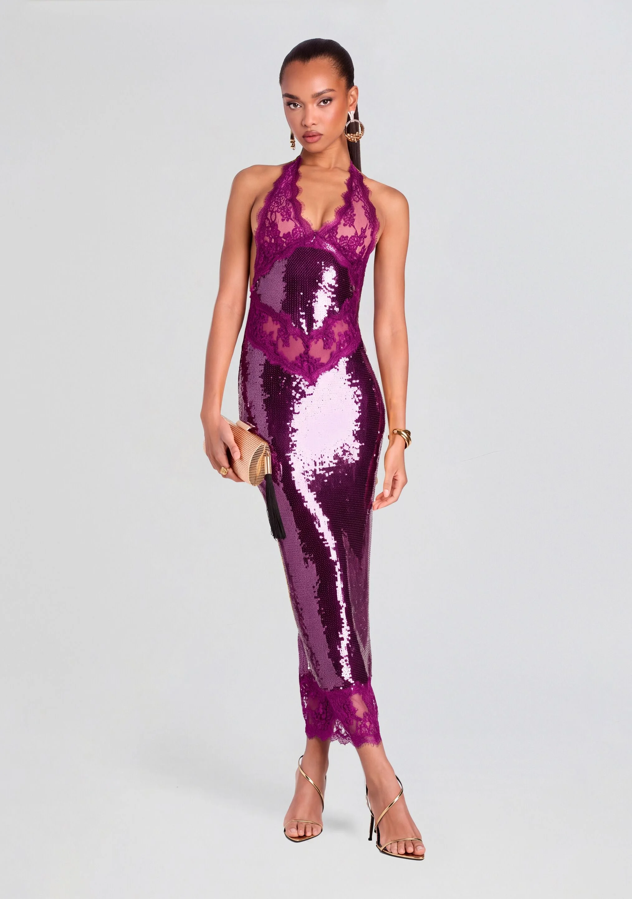 VICKY SEQUIN LACE DRESS - 1