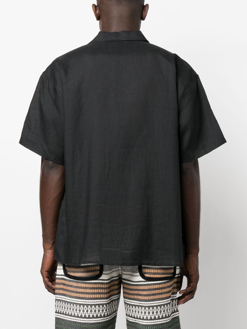 short-sleeve linen shirt - 4