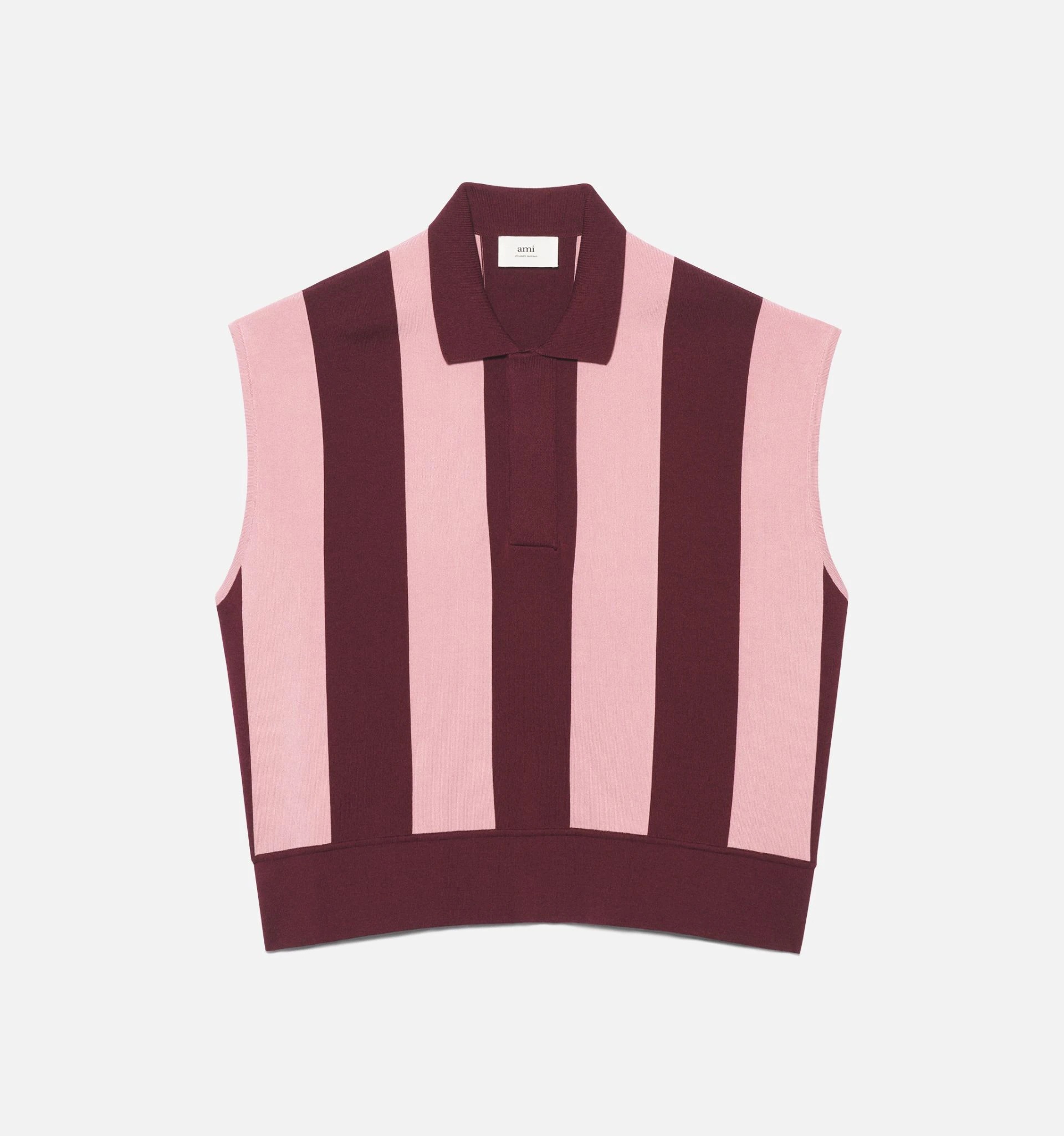 Sleeveless Striped Polo - 5