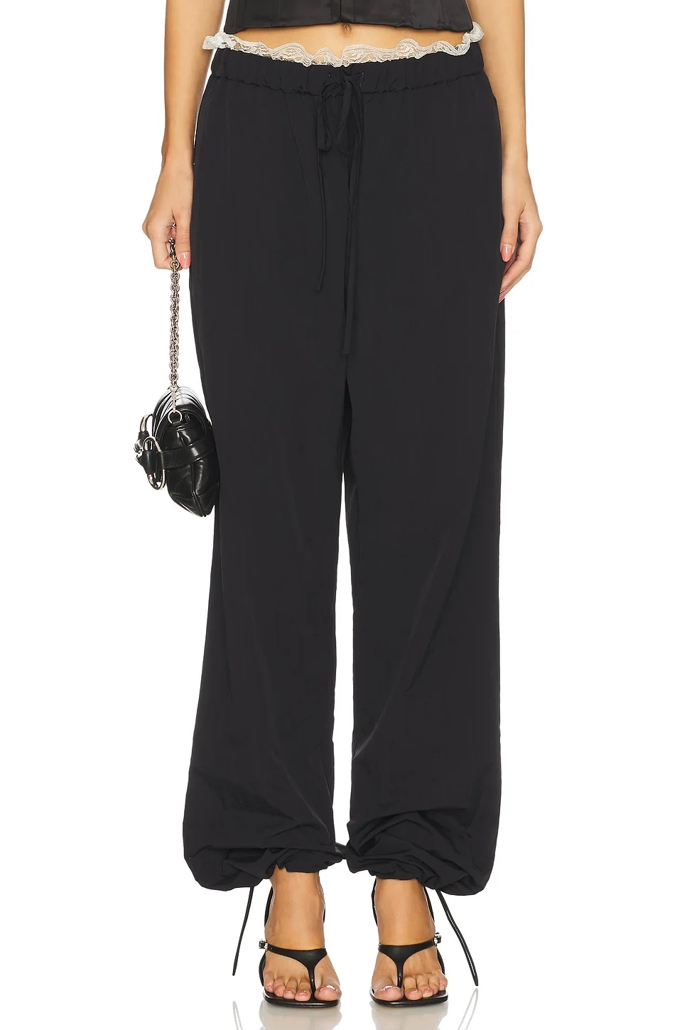 Kennedy Lace Trim Track Pant - 1