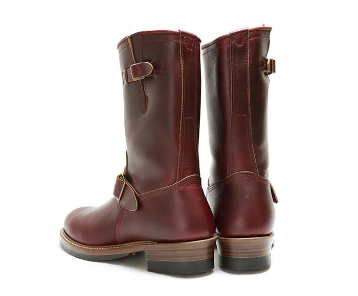 LK-003 Wabash Engineer Boots Horween CXL Burgundy - 6