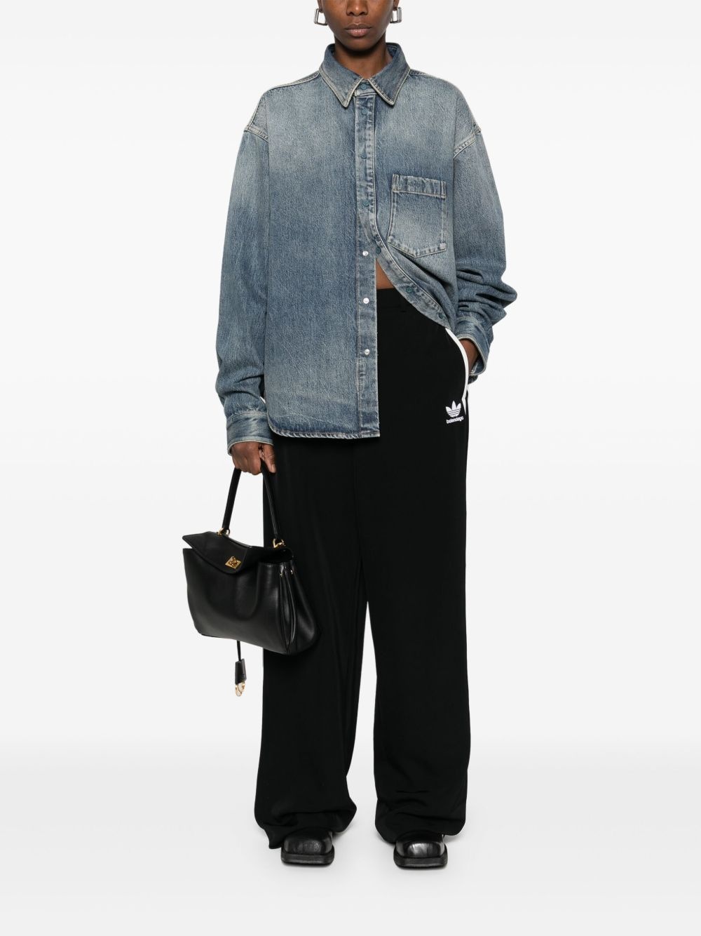 Balenciaga Women Denim Cotton Shirt - 3