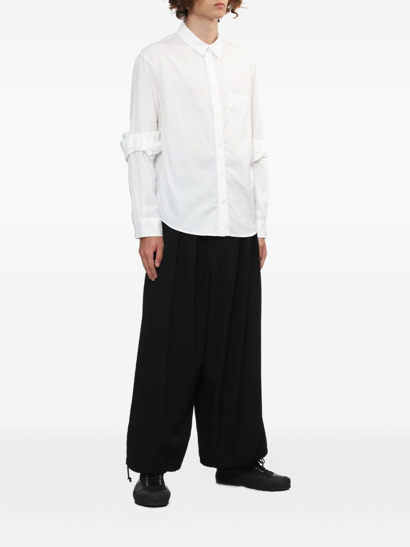 Simone Rocha gathered-cuff cotton shirt outlook