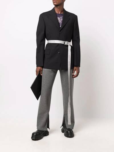 Off-White Industrial-belt single-breasted blazer outlook