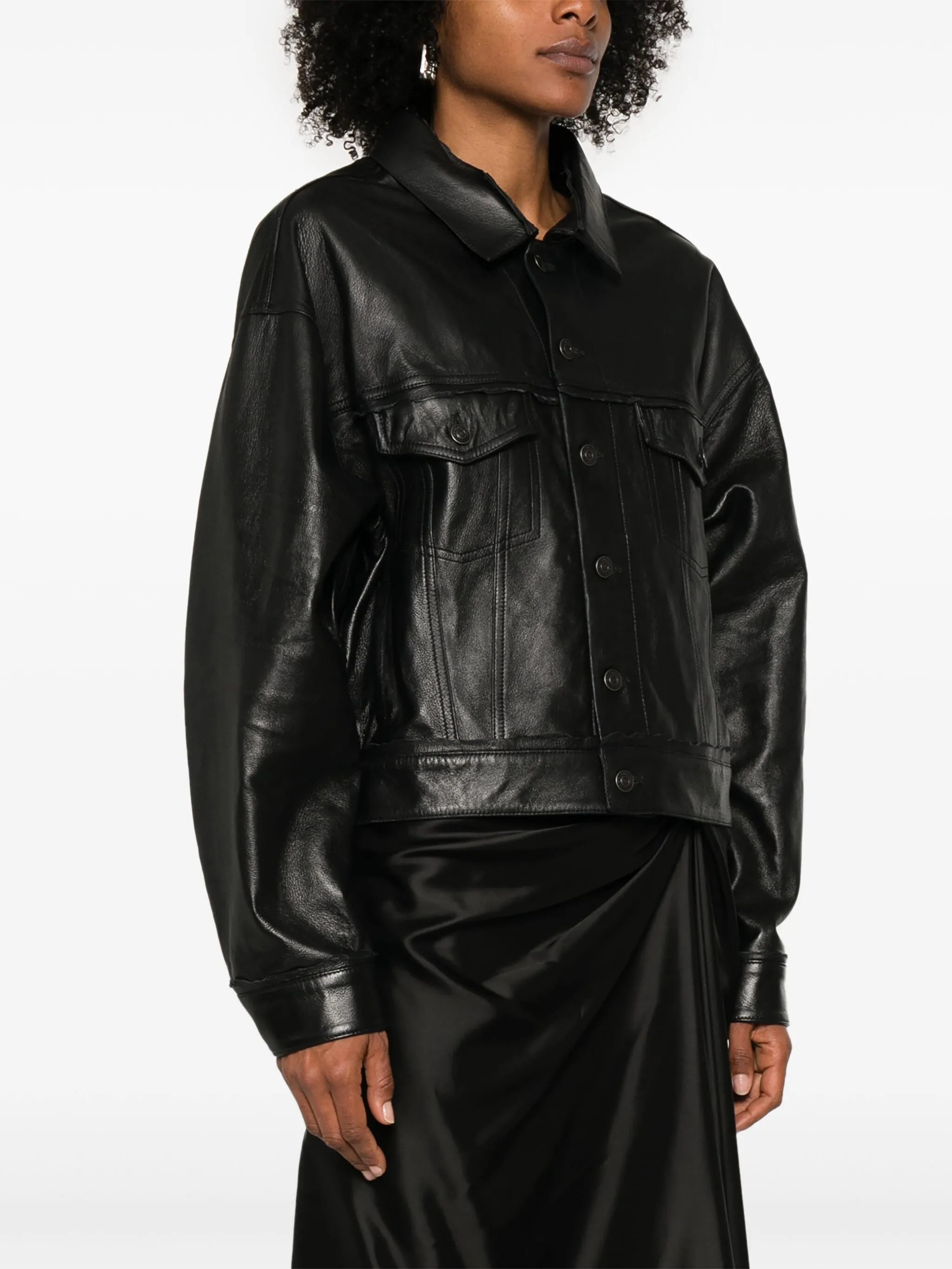 Leather Shirt Jacket - 2