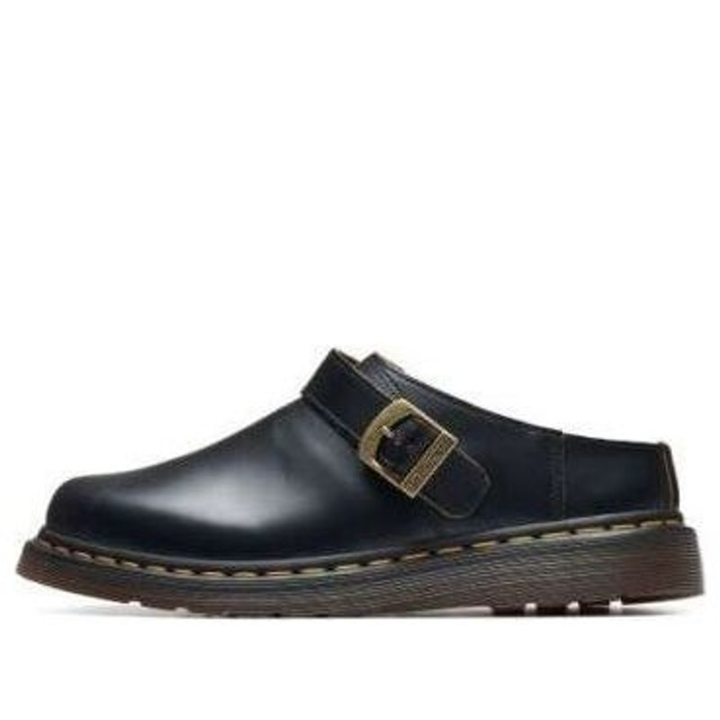 Dr.Martens Isham Vintage Smooth Leather Slingback Mules 'Black' 30627001 - 1