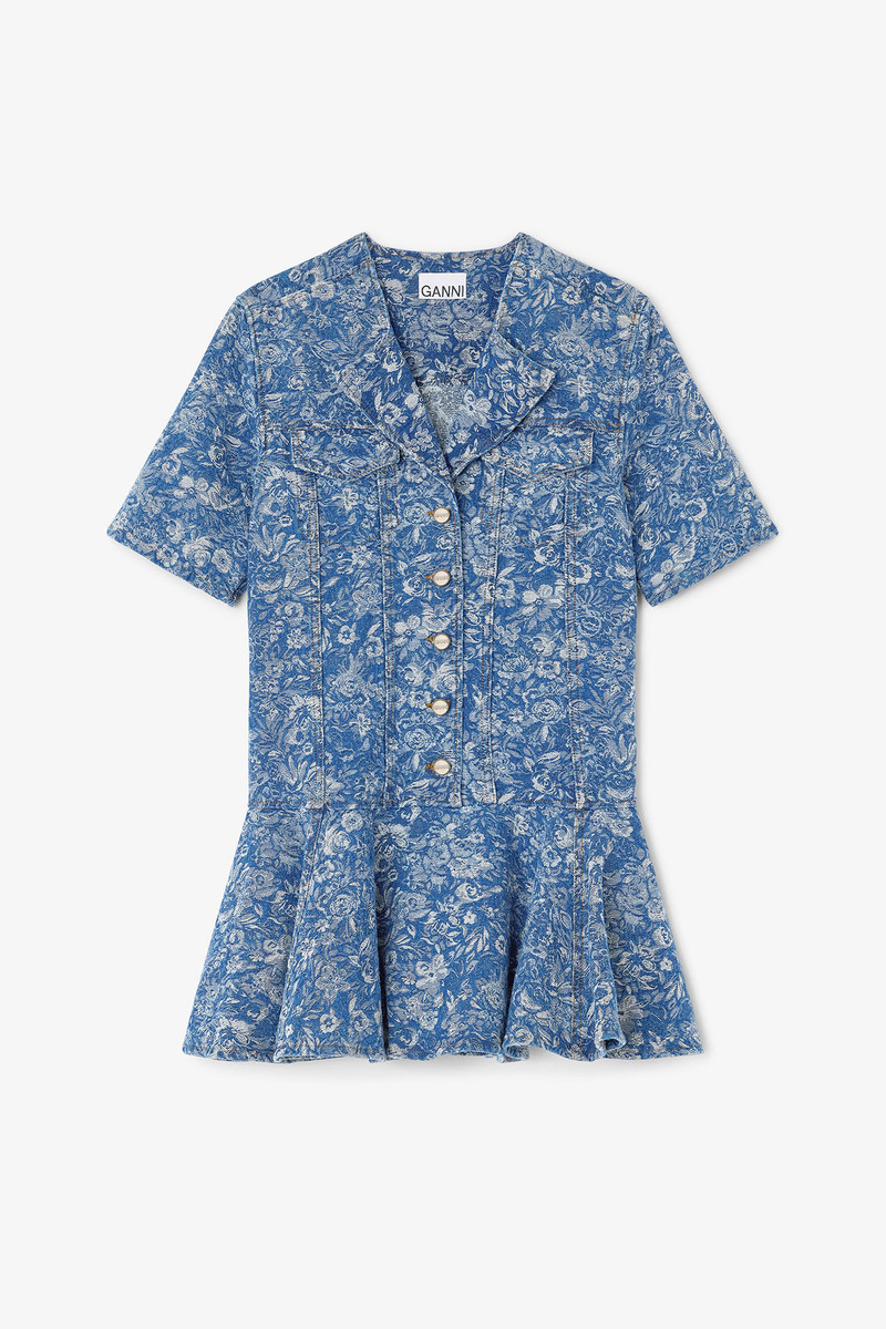BLUE TAPESTRY MINI DRESS 1