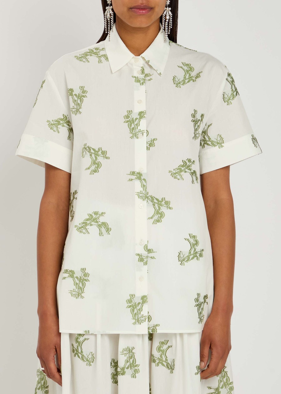 Erdem Embroidered Cotton Shirt - 2