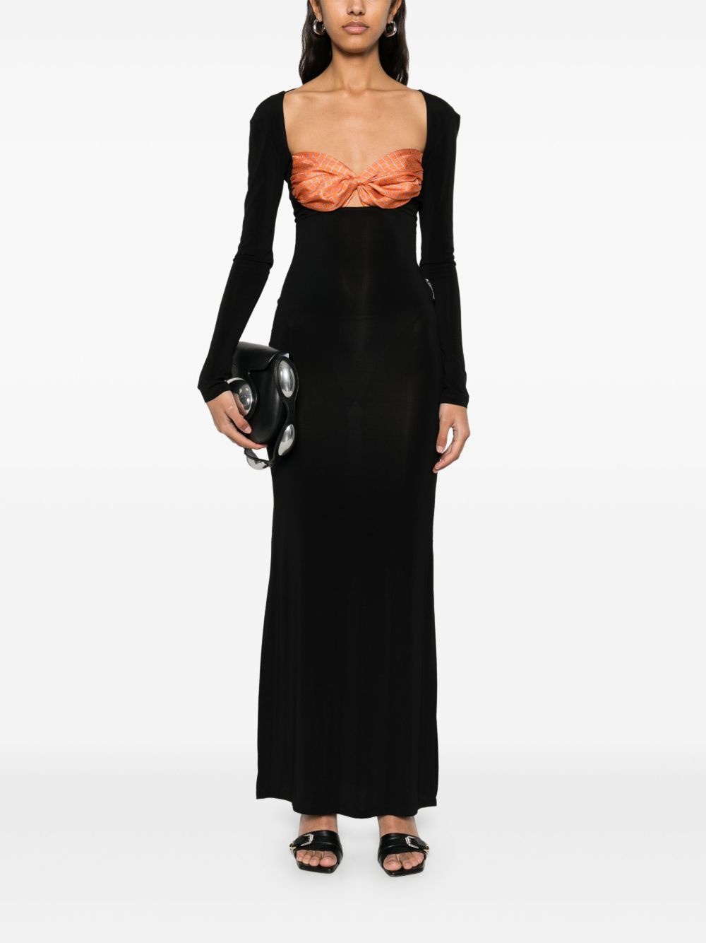 Regenerated Silk Scarves maxi dress - 2