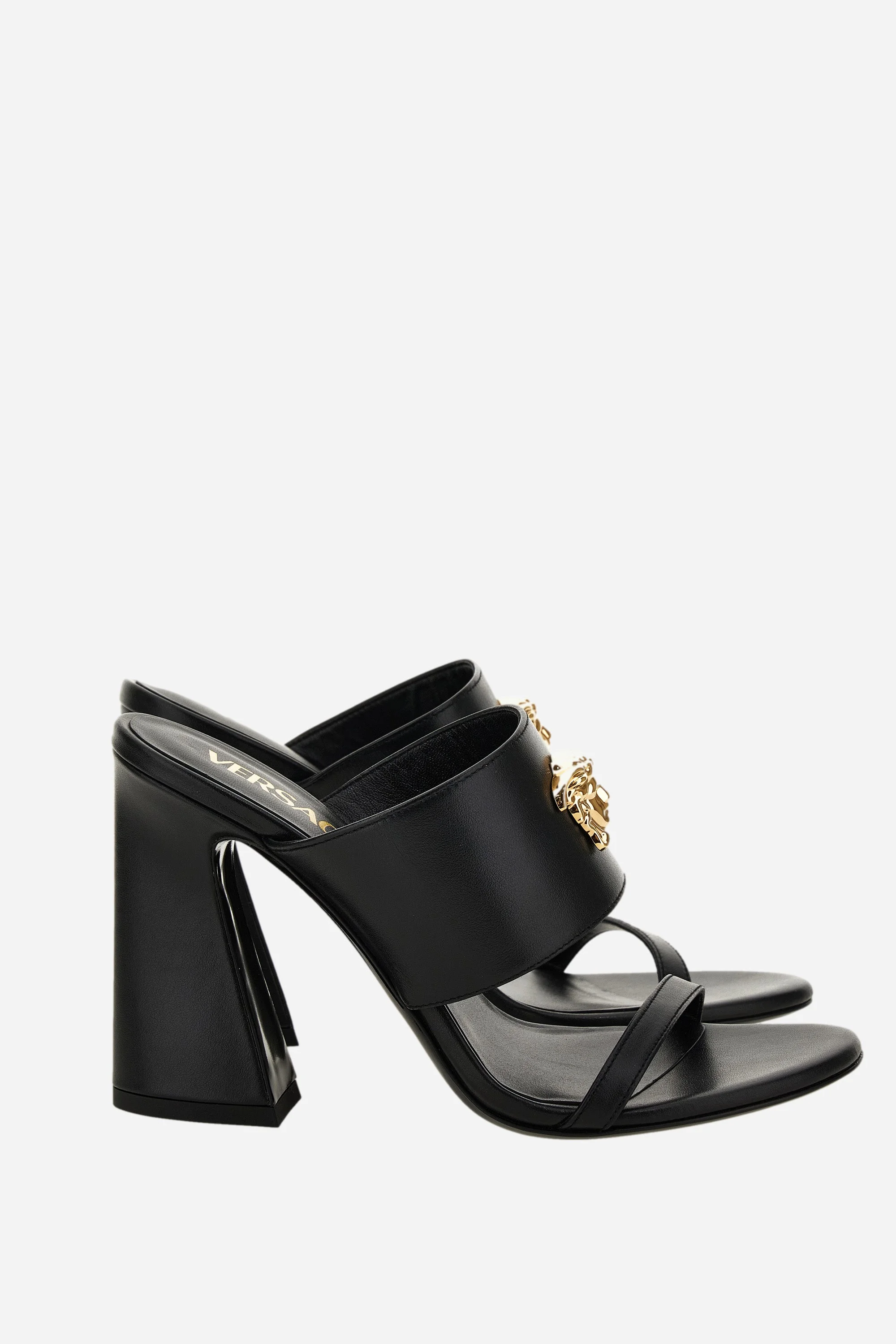 Versace Logo Mule In Calf Leather - 1