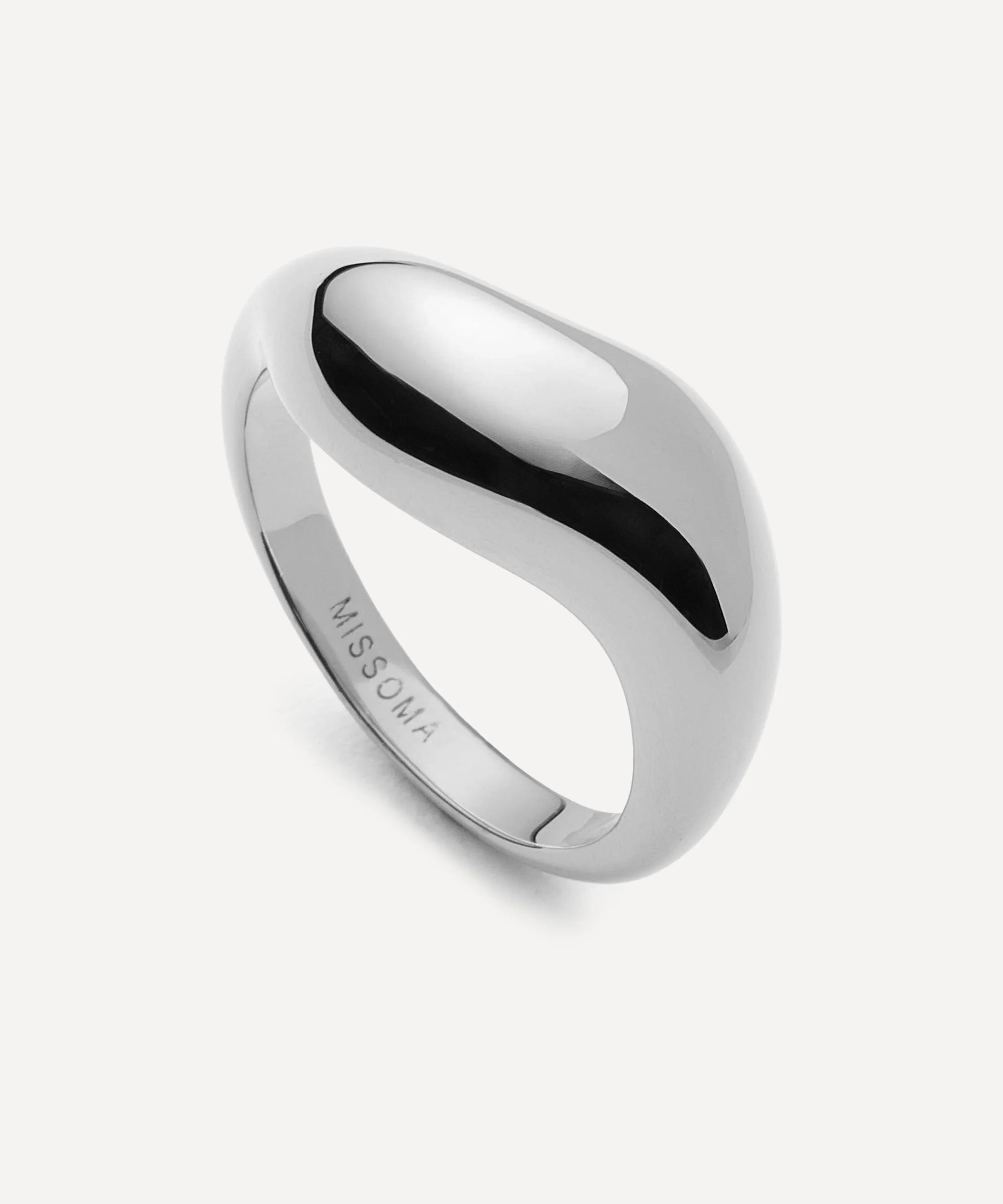 X Savi Rhodium-Plated Signature Stacking Ring - 1
