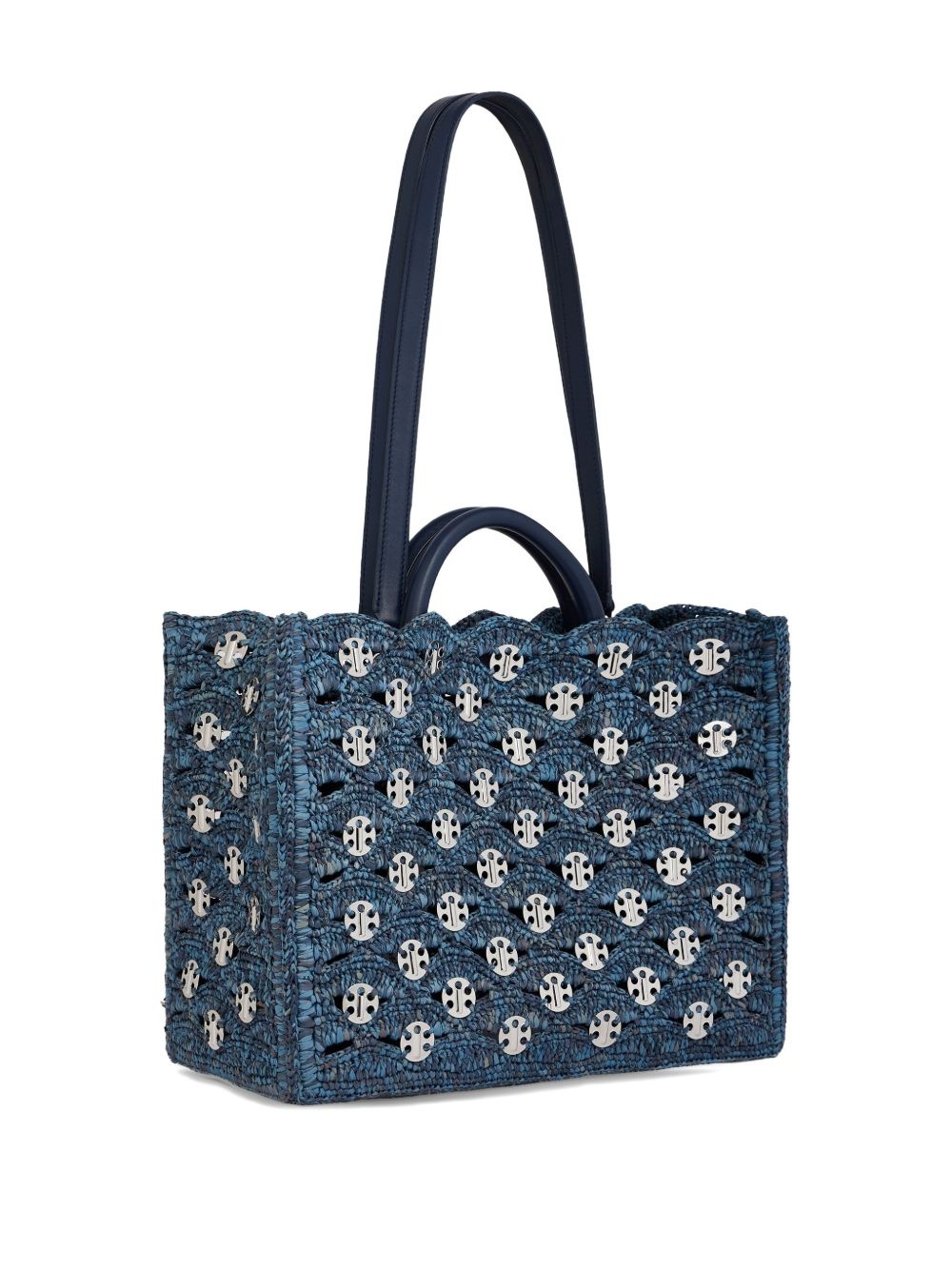 woven raffia tote bag - 6