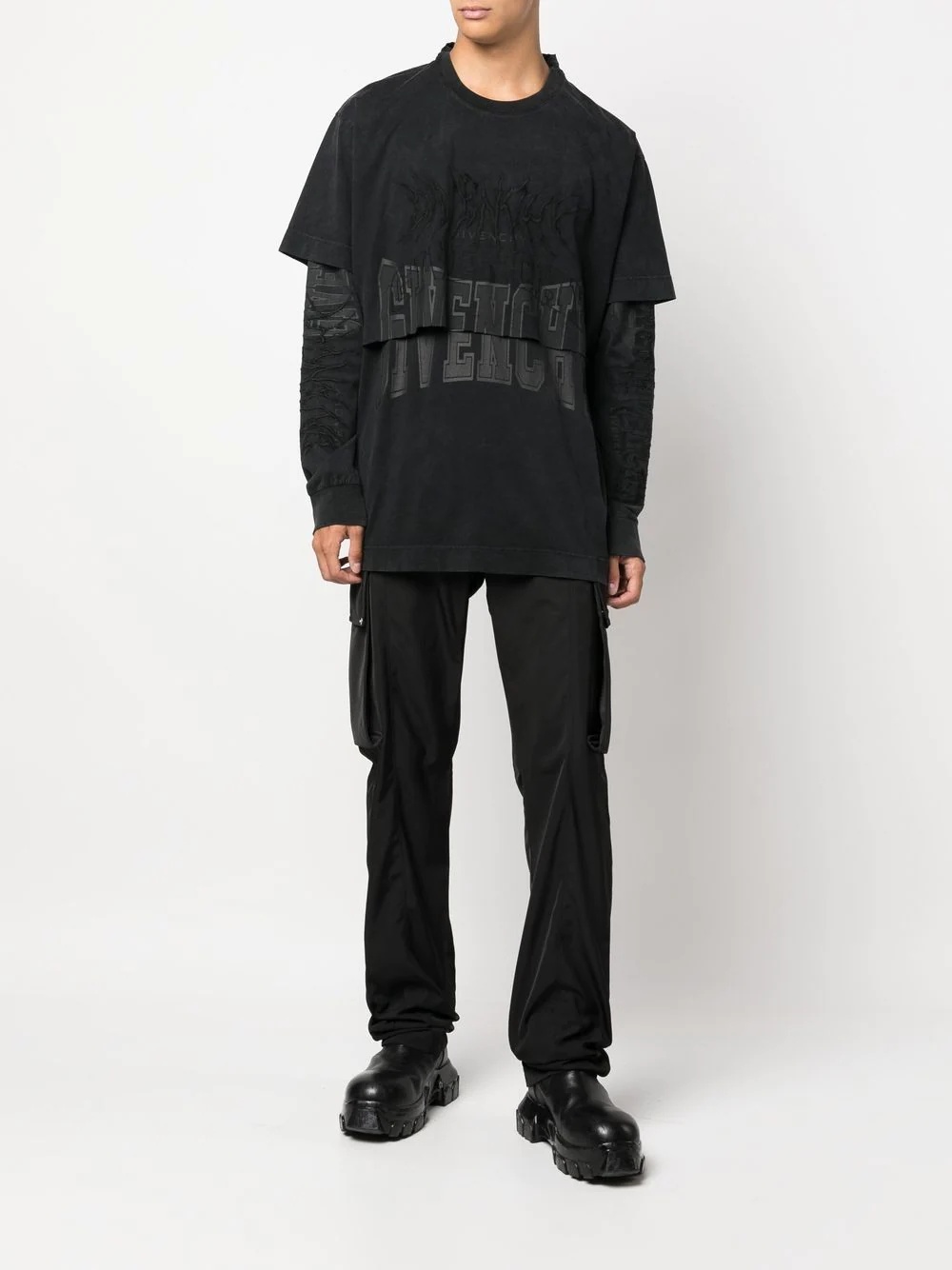 logo-embroidered long-sleeve t-shirt - 2
