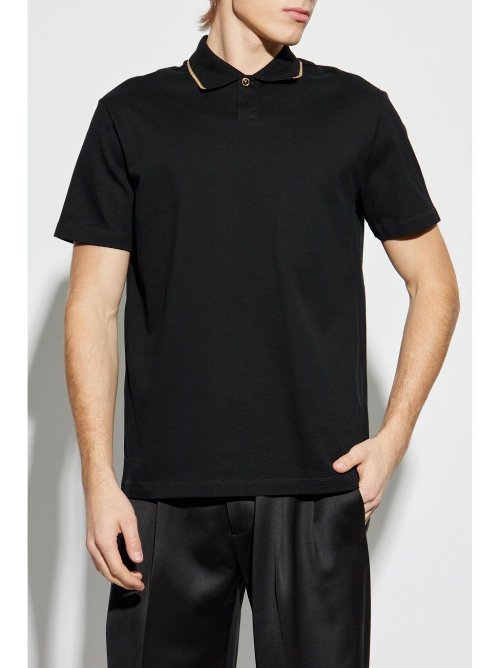 stripe-detail polo shirt - 3