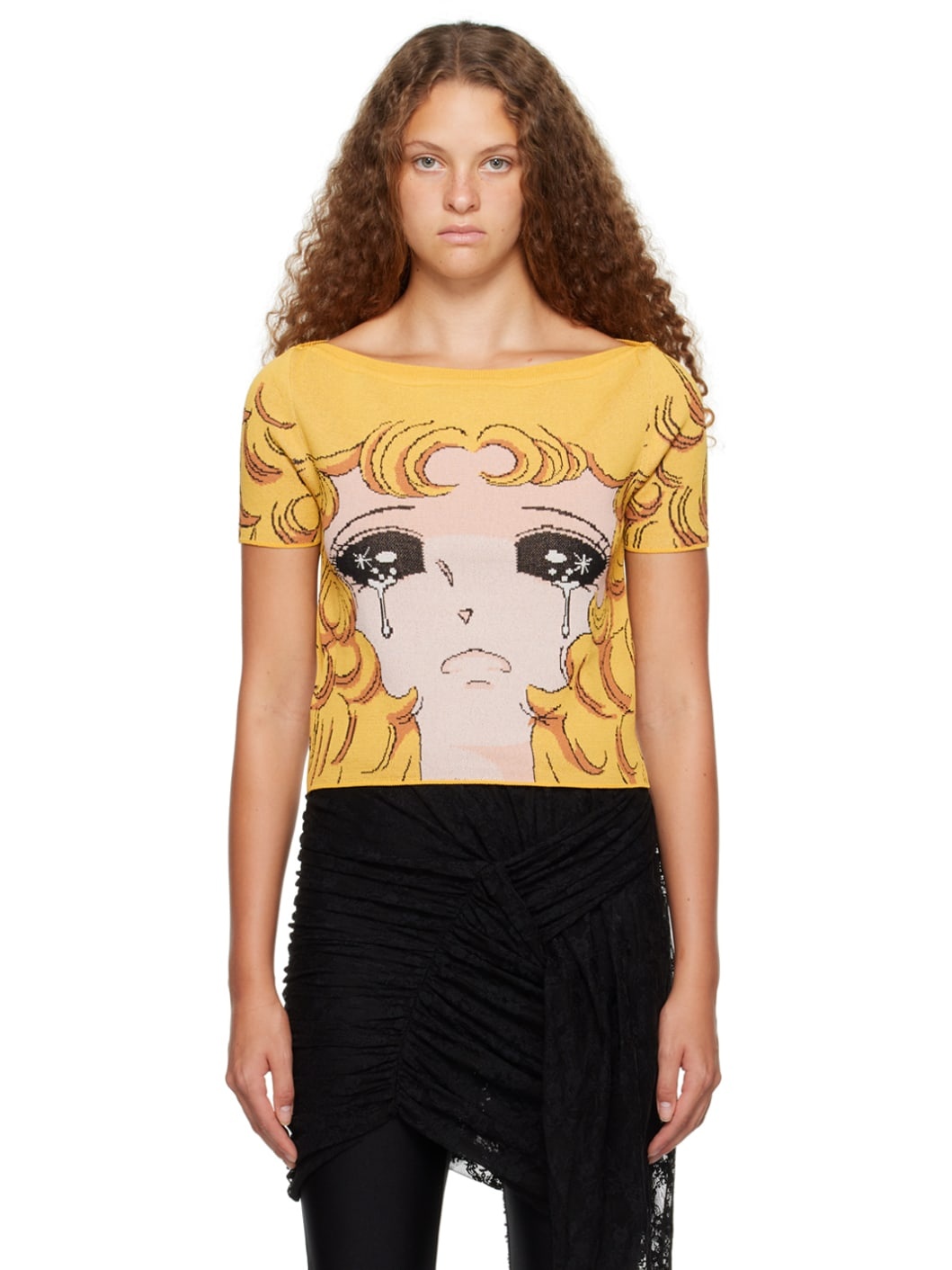 Yellow Crying Girl Sweater - 1