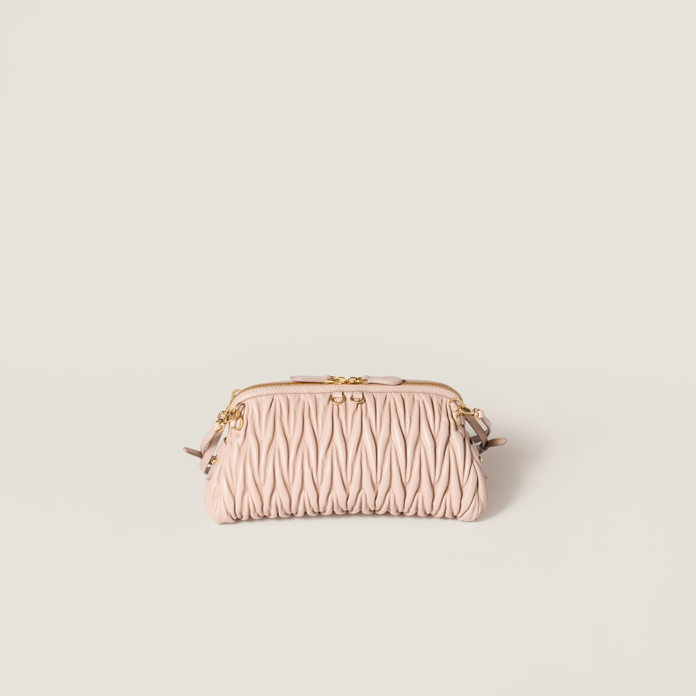 Matelassé nappa leather clutch - 3