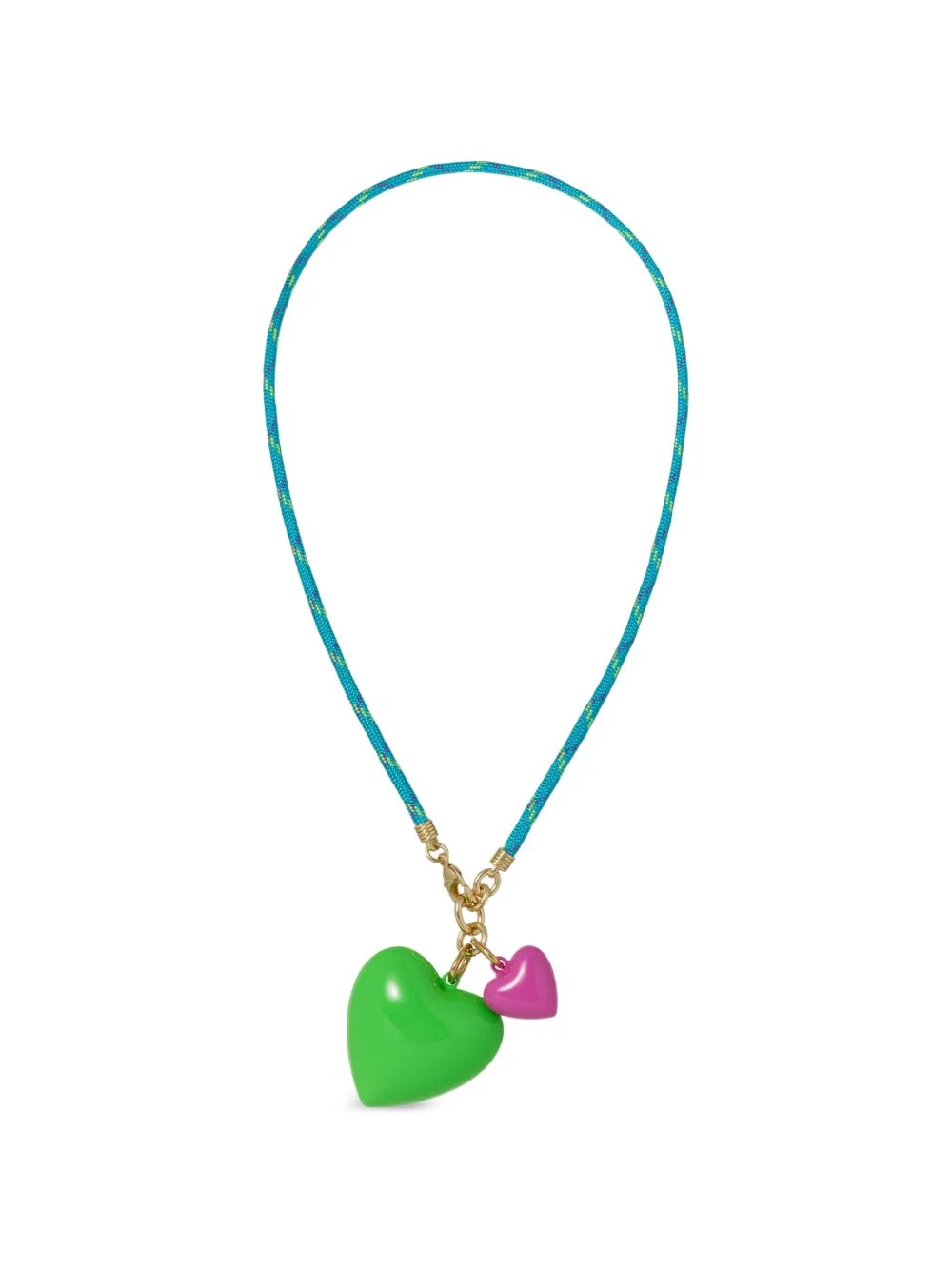 Happy Cord heart-pendant necklace - 1