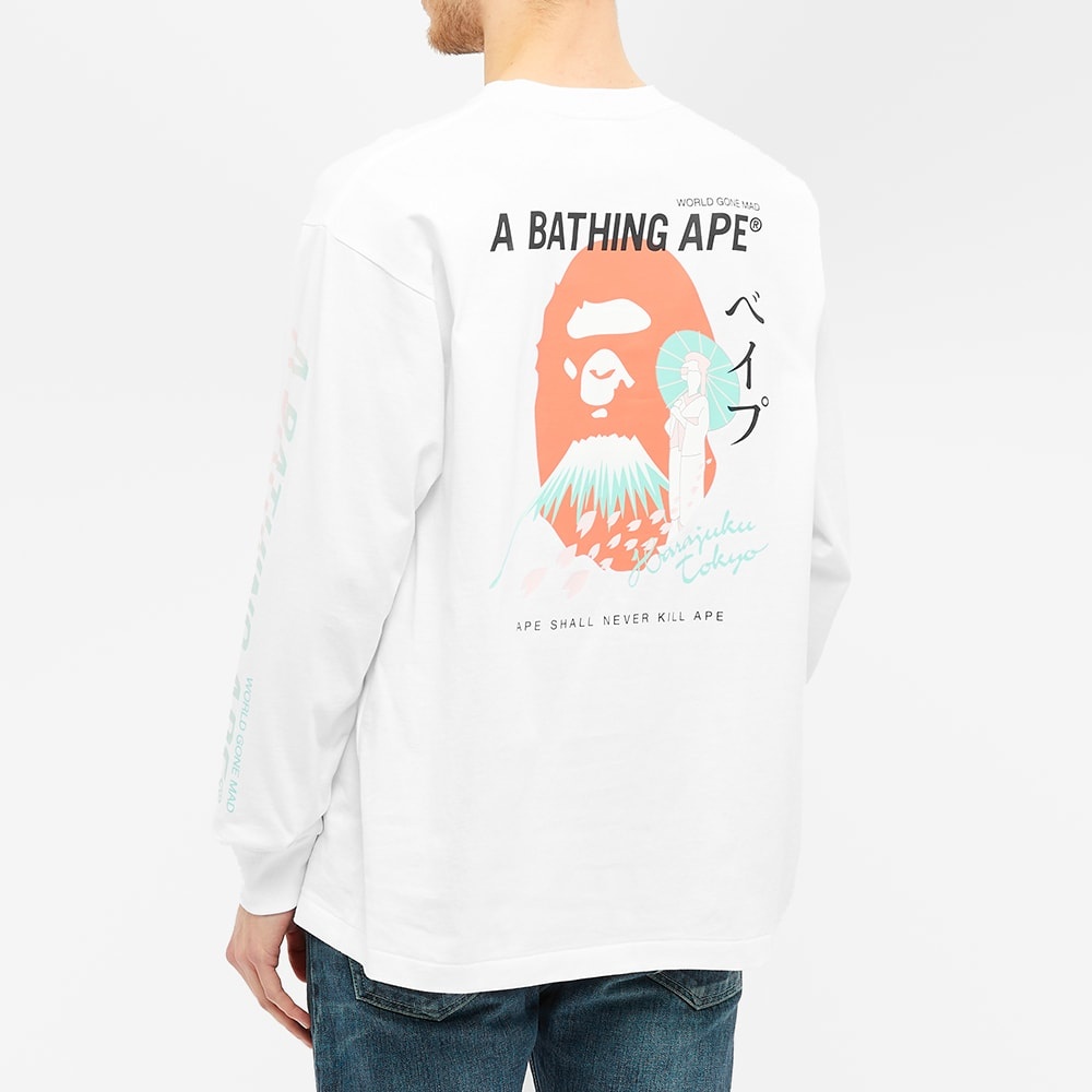 A Bathing Ape Long Sleeve Japanese Culture Souvenir Relaxed Tee - 7